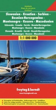 Cover: freytag & berndt Stra&szlig;enkarte Slowenien - Kroatien - Serbien - Bosnien Herzegowina - Montenegro - Mazedonien 1:1 Mio. - freytag & berndt