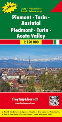 Abbildung von: Piemont - Turin - Aostatal, Autokarte 1:150.000, Top 10 Tips - Freytag-Berndt und ARTARIA