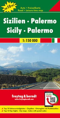 Abbildung von: Sizilien - Palermo, Top 10 Tips, Autokarte 1:150.000 - Freytag-Berndt und ARTARIA