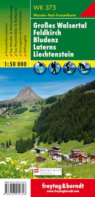 Abbildung von: WK 375 Großes Walsertal - Feldkirch - Bludenz - Laterns - Liechtenstein, Wanderkarte 1:50.000 - Freytag-Berndt und ARTARIA
