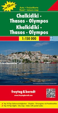 Abbildung von: Chalkidiki - Thasos - Olympos, Autokarte 1:150.000 - Freytag-Berndt und ARTARIA