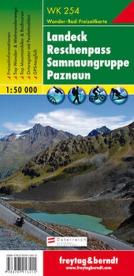 Abbildung von: WK 254 Landeck - Reschenpass - Samnaungruppe - Paznaun, Wanderkarte 1:50.000 - Freytag-Berndt und ARTARIA