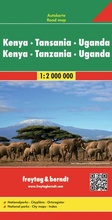 Cover: freytag & berndt Stra&szlig;enkarte Kenya - Tansania - Uganda - Ruanda 1:2 Mio. - freytag & berndt
