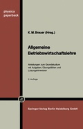 Cover: Allgemeine Betriebswirtschaftslehre - Physica