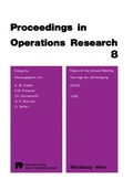 Cover: Papers of the 8th DGOR Annual Meeting / Vortr&auml;ge der 8. DGOR Jahrestagung - Physica