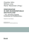 Cover: Demographie in der Bundesrepublik Deutschland - VS Verlag f&uuml;r Sozialwissenschaften