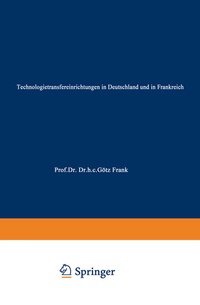 Abbildung von: Technologietransfereinrichtungen in Deutschland und in Frankreich - Deutscher Universitätsverlag