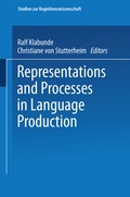 Cover: Representations and Processes in Language Production - Deutscher Universit&auml;tsverlag
