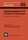 Cover: Expertensysteme '87 Konzepte und Werkzeuge - Vieweg+Teubner Verlag