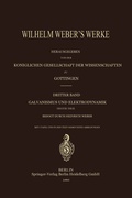 Cover: Wilhelm Weber's Werke - Springer