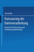 Cover: Outsourcing der Datenverarbeitung - Deutscher Universit&auml;tsverlag