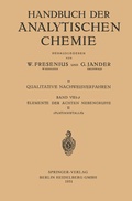 Cover: Elemente der Achten Nebengruppe II - Springer