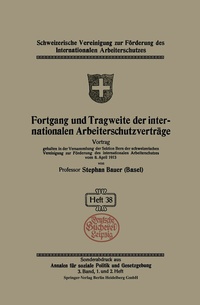 Abbildung von: Fortgang und Tragweite der internationalen Arbeiterschutzverträge - Springer