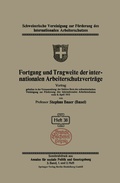 Cover: Fortgang und Tragweite der internationalen Arbeiterschutzvertr&auml;ge - Springer