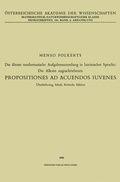 Cover: Die &auml;lteste mathematische Aufgabensammlung in lateinischer Sprache: Die Alkuin zugeschriebenen - Springer