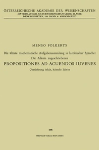 Abbildung von: Die älteste mathematische Aufgabensammlung in lateinischer Sprache: Die Alkuin zugeschriebenen - Springer
