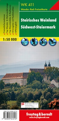 Abbildung von: WK 411 Steirisches Weinland - Südwest-Steiermark, Wanderkarte 1:50.000 - Freytag-Berndt und ARTARIA