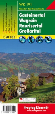 Abbildung von: WK 191 Gasteinertal - Wagrain - Raurisertal - Großarltal, Wanderkarte 1:50.000 - Freytag-Berndt und ARTARIA