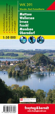 Abbildung von: WK 391 Mattsee - Wallersee - Irrsee - Fuschl - Mondsee - Oberndorf, Wanderkarte 1:50.000 - Freytag-Berndt und ARTARIA