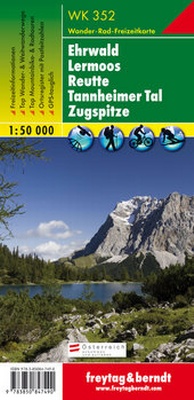 Abbildung von: WK 352 Ehrwald - Lermoos - Reutte - Tannheimer Tal - Zugspitze, Wanderkarte 1:50 000 - Freytag-Berndt und ARTARIA