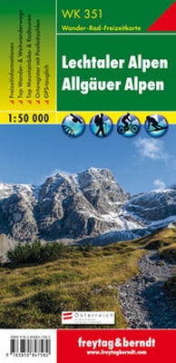 Abbildung von: WK 351 Lechtaler Alpen - Allgäuer Alpen, Wanderkarte 1:50.000 - Freytag-Berndt und ARTARIA