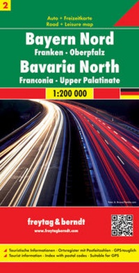 Abbildung von: Bayern Nord - Franken - Oberpfalz, Autokarte 1:200.000 - Freytag-Berndt und ARTARIA