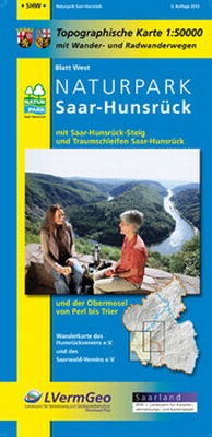 Abbildung von: Naturpark Saar-Hunsrück, Blatt West mit Saar-Hunsrück-Steig, den Traumschleifen Saar-Hunsrückund der Obermosel von Perl bis Trier - Landesamt für Vermessung und Geobasisinformation Rheinland-Pfalz
