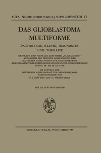 Enlarge image Cover: Das Glioblastoma Multiforme - Springer