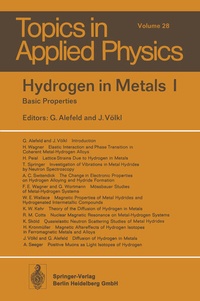 Enlarge image Cover: Hydrogen in Metals I - Springer