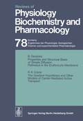 Cover: Reviews of Physiology, Biochemistry and Pharmacology - Springer