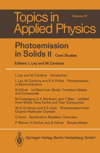 Enlarge image Cover: Photoemission in Solids II - Springer