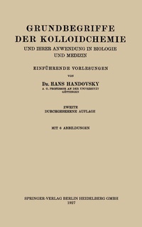Abbildung von: Grundbegriffe der Kolloidchemie - Springer