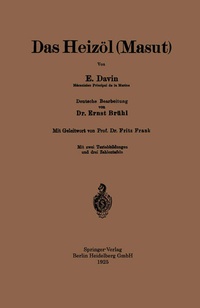 Enlarge image Cover: Das Heizöl (Masut) - Springer