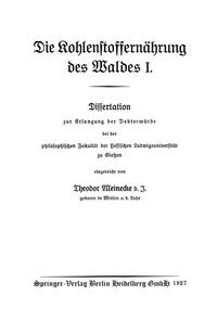 Abbildung von: Die Kohlenstoffernährung des Waldes I - Springer