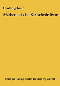 Abbildung von: Mathematische Keilschrift-Texte - Springer