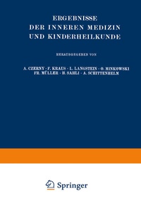Abbildung von: Ergebnisse der Inneren Medizin und Kinderheilkunde - Springer