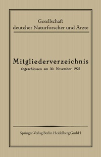 Abbildung von: Mitgliederverzeichnis - Springer