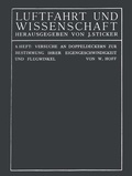 Cover: Versuche an Doppeldeckern zur Bestimmung ihrer Eigengeschwindigkeit und Flugwinkel - Springer