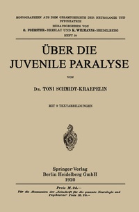 Abbildung von: Über die Juvenile Paralyse - Springer