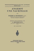 Cover: Angebot und Nachfrage - Springer