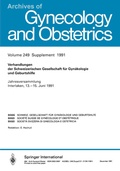 Cover: Verhandlungen der Schweizerischen Gesellschaft f&uuml;r Gyn&auml;kologie und Geburtshilfe - Springer