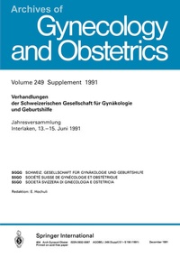 Abbildung von: Verhandlungen der Schweizerischen Gesellschaft für Gynäkologie und Geburtshilfe - Springer