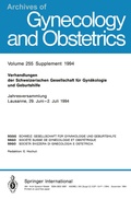 Cover: Verhandlungen der Schweizerischen Gesellschaft f&uuml;r Gyn&auml;kologie und Geburtshilfe - Springer