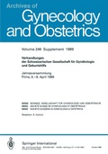 Cover: Verhandlungen der Schweizerischen Gesellschaft f&uuml;r Gyn&auml;kologie und Geburtshilfe - Springer