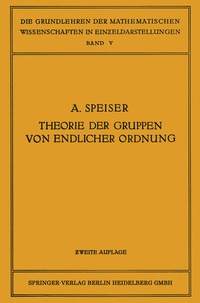 Abbildung von: Die Theorie der Gruppen von Endlicher Ordnung - Springer