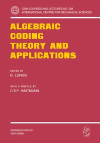 Enlarge image Cover: Algebraic Coding Theory and Applications - Springer