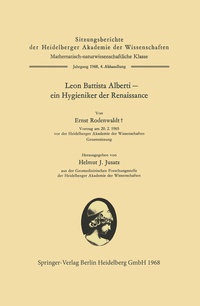 Abbildung von: Leon Battista Alberti - ein Hygieniker der Renaissance - Springer