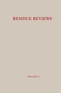 Cover: Residue Reviews - Springer
