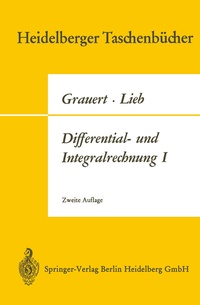 Enlarge image Cover: Differential- und Integralrechnung I - Springer