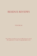 Cover: Residue Reviews - Springer